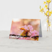 春の花の柔らかく暖かい桜 カード (黄色い花)