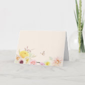 春の花の母の日折りたたみグリーティングカード カード (裏面)