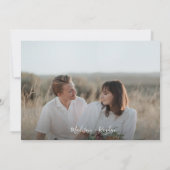 春の花の水彩シンプルモダンウェディング 招待状 (裏面)