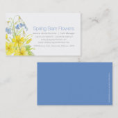 春の花の水彩画の芸術の名刺 名刺 (正面/裏面)