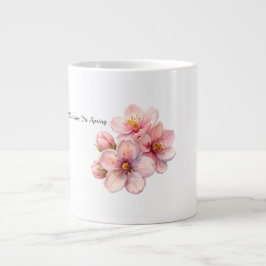 春の花の水彩画 スペシャリストマグ ジャンボコーヒーマグカップ