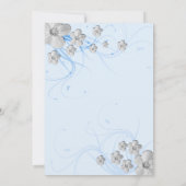 春の花の渦巻き ブライダルシャワーの招待状 招待状 (裏面)