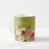 春の花の発表/ギフト/好意のマグ コーヒーマグカップ (正面左)