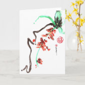 春の花の秋 カード (黄色い花)