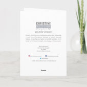 春の花の空白グリーティングカード カード (裏面)