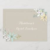 春の花の素朴な花嫁の昼食の招待状 招待状 (正面/裏面)