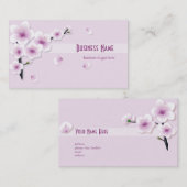 春の花の紫色によってはビジネスが開花します 名刺 (正面/裏面)