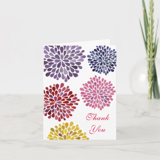 春の花の結婚式のお礼カード サンキューカード (正面)