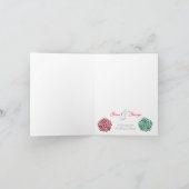 春の花の結婚式のお礼カード サンキューカード (内部)