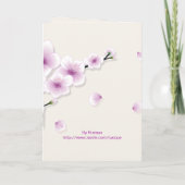 春の花の結婚式招待状の発表 招待状 (裏面)