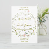 春の花の結婚式招待状 招待状 (スタンド正面)