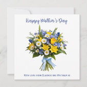春の花の美しいマザーズデーカード カード (正面)