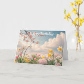 春の花の背景 カード (黄色い花)