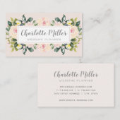 春の花の赤面の水彩画の名刺 名刺 (正面/裏面)