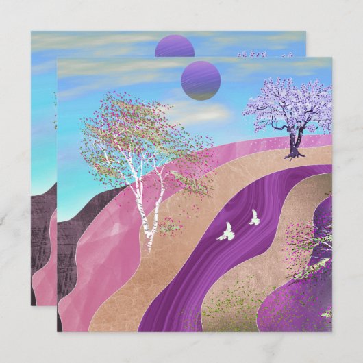 春の花の風景 (正面/裏面)