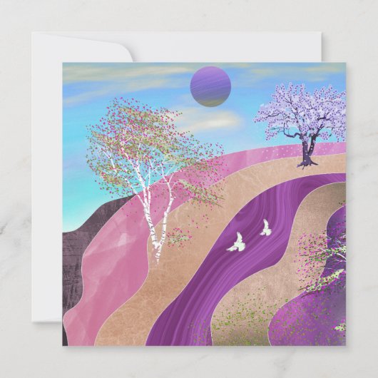 春の花の風景 (裏面)