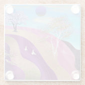 春の花の風景 ガラスコースター (裏面)