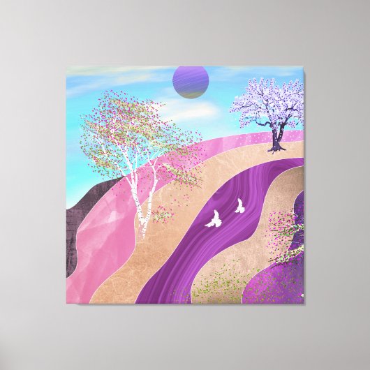 春の花の風景 キャンバスプリント (正面)