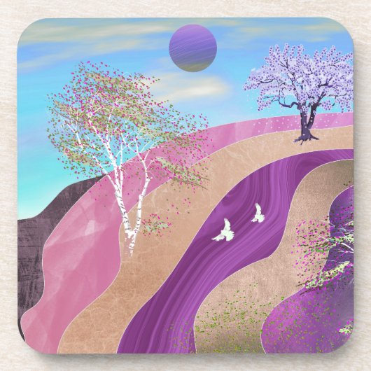 春の花の風景 コースター (正面)