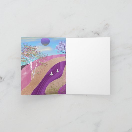 春の花の風景 ノートカード (内部)