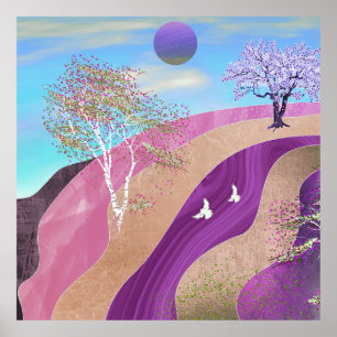 春の花の風景 ポスター