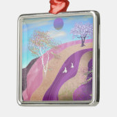 春の花の風景 メタルオーナメント (左)