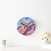 春の花の風景 ラウンド壁時計 (ホーム)