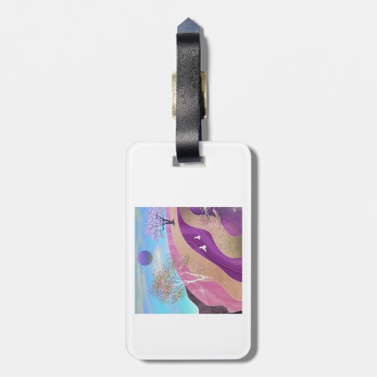 春の花の風景 ラゲッジタグ (裏面縦)