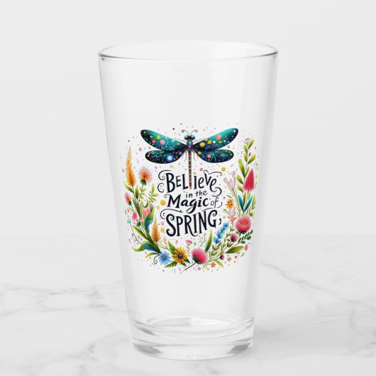 春の花の魔法 タンブラーグラス (正面)