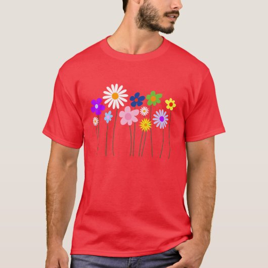 春の花のTシャツ Tシャツ (正面)