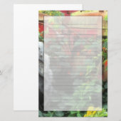 春の花は古いトラクターを飾る。 便箋 (正面/裏面)