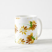 春の花をあしらったママの名前の手描き水彩マグ コーヒーマグカップ (正面右)