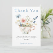 春の花をテーマにしたウェディングシャワーティーパーティー サンキューカード (スタンド正面)