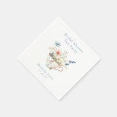 春の花をテーマにしたウェディングシャワーティーパーティー スタンダードカクテルナプキン (角)