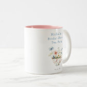 春の花をテーマにしたウェディングシャワーティーパーティー ツートーンマグカップ (正面右)