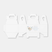 春の花をテーマにしたウェディングシャワーティーパーティー フェイバーボックス (折り畳みなし)