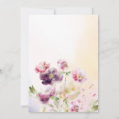 春の花をテーマにしたブライズシャワー 招待状 (裏面)