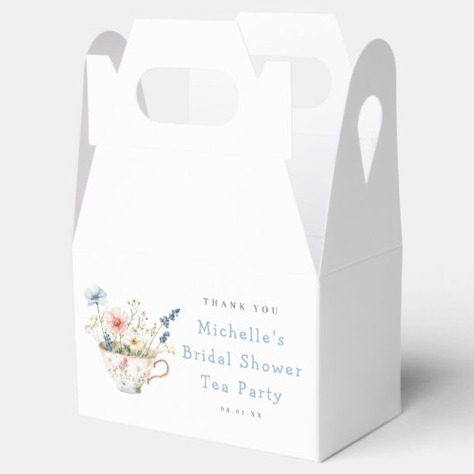 春の花をテーマにしたブライダルシャワーティーパーティー フェイバーボックス (オープン)