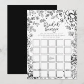 春の花をテーマにした結婚前お茶会ビンゴゲームカード (正面/裏面)