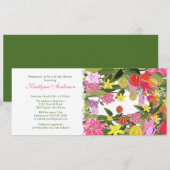 春の花をモチーフにしたウェディングシャワーの招待状 招待状 (正面/裏面)