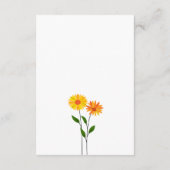 春の花をモチーフにした上品なQRコード結婚式出欠確認カード エンクロージャーカード (裏面)