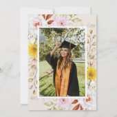 春の花をモチーフにした卒業発表招待状 招待状 (裏面)