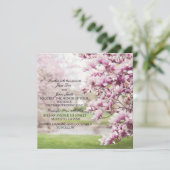 春の花をモチーフにした結婚式招待状 招待状 (スタンド正面)