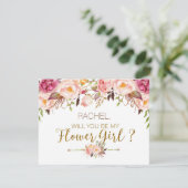 春の花を添えたフラワーガールカードになりますか 招待状 (スタンド正面)