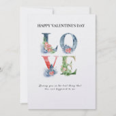 春の花を飾った愛のバレンタインデーカード シーズンカード (正面)