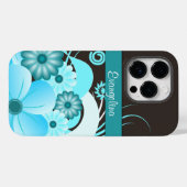 春の花アクアブルーフローラ Case-Mate iPhoneケース (裏面 (横))
