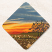 春の花アットサンセットバイゲイリーポーリング ペーパーコースター (正面)