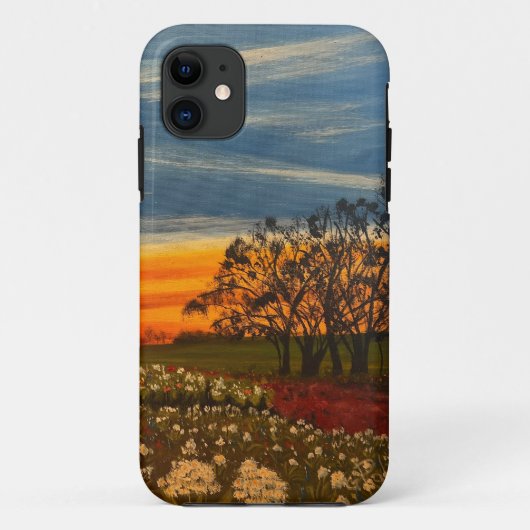 春の花アットサンセットバイゲイリーポーリング Case-Mate iPhoneケース (裏面)