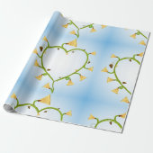 春の花アートラッピング紙 ラッピングペーパー (アンロールド)