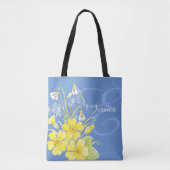 春の花アート名前をカスタムするトートバッグ トートバッグ (正面)